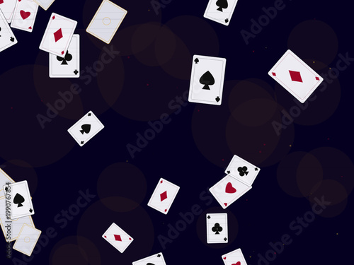 Playing Cards Poker Pattern Casino Background