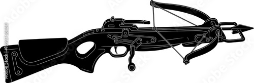 Modern tactical crossbow silhouette for archery and hunting