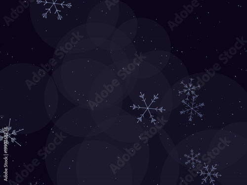 Winter Snowflake Frost Pattern Holiday Design