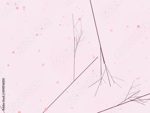 Cherry Blossom Sakura Pink Flower Pattern Design Backdrop