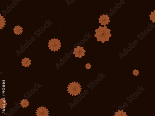 Victorian Steampunk Cog Gear Pattern Design