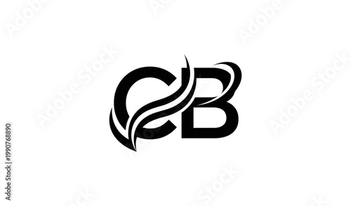 CB Letter Monogram Logo Vector Illustration Modern Business Branding Symbol Isolated on White Background