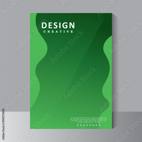 Creative brochure template vector design, Annual Report, Magazine, Poster, Corporate Presentation, Portfolio, Flyer, infographic, print ready green colour, vector