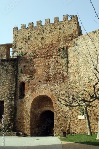 Muralla Alta y Torre del Reloj, Buitrago del Lozoya, Spain.