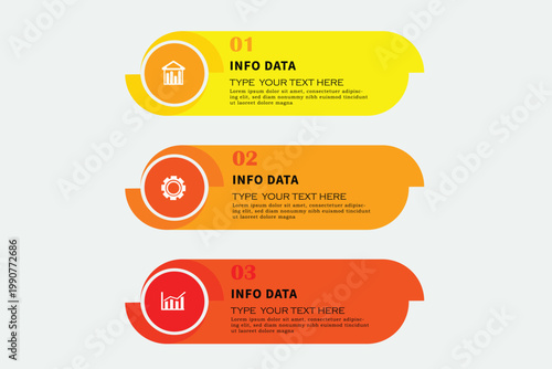 Vector infographic design template with 3 stepas and options, 3 steps editable infographic design with similar colours, vector eps 10