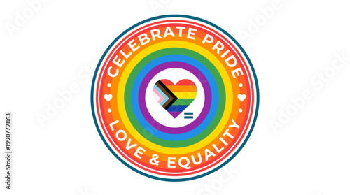 Free Download Pride Month Rainbow Symbol Emblem. - GFXLoad