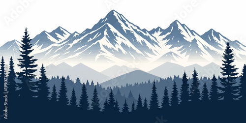 mountain landscape vector illustration	
