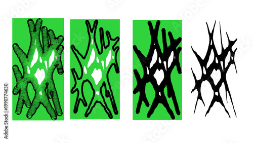 
Graphic neo tribal shape asset pack. Hand drawn gothic or tattoo figures in vector for design template, poster, sticker. Isolated black elements on white background