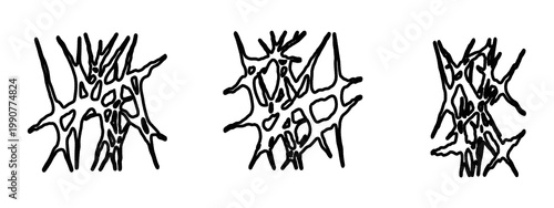 Cuadro en lienzo Graphic neo tribal shape asset pack