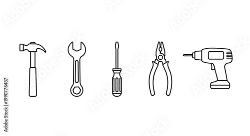 Collection of various hand tools.