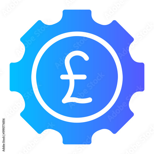 pound sterling gradient icon
