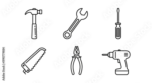 Collection of hand tools for work.