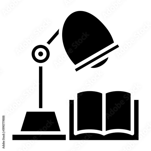 Office Desk Lamp  Icon Element For Design 
