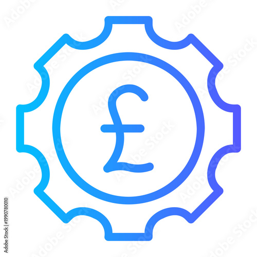 pound sterling gradient icon