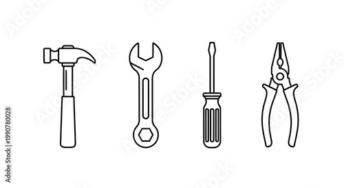 Black and white line drawing tools.