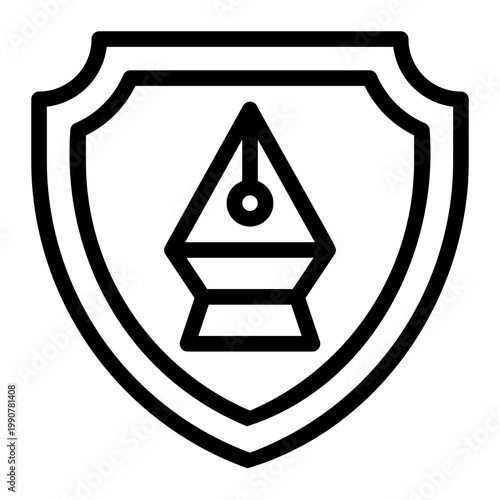 shield line icon