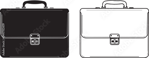 black briefcase icon