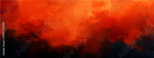 Fiery celestial panorama showcasing intense hues and dramatic cloud formations, creating an atmospheric visual.