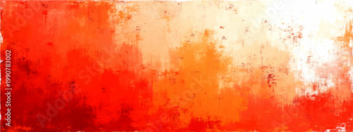 Abstract artistic expression, with textured layers of orange, red, and yellow hues merging on the surface. Dynamic interplay of colour.