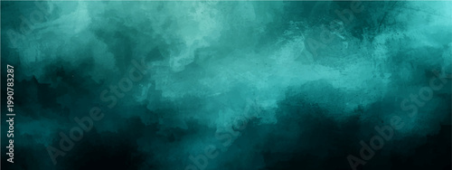 Abstract teal smoke, swirling shapes and gradient effect. Suitable for backgrounds, designs. Moody and Mysterious aesthetic.
