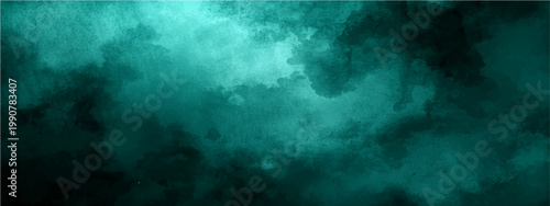 Tableau sur toile Abstract teal texture background evokes a sense of mystery and depth, resembling ethereal clouds or textured fabric