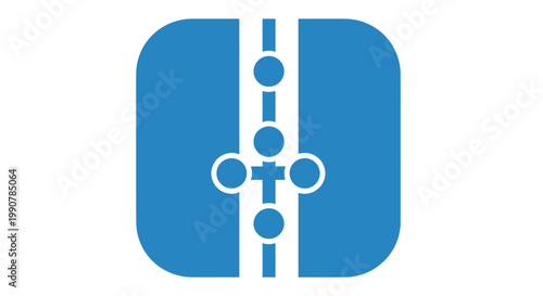 Blue Rosary Beads with Cross Icon.