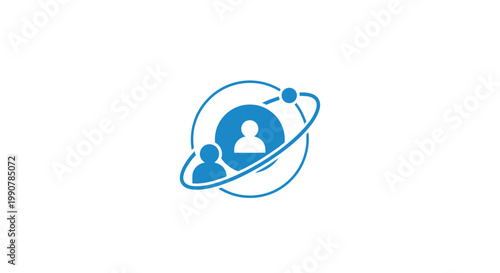 Global network of interconnected people and user profiles.