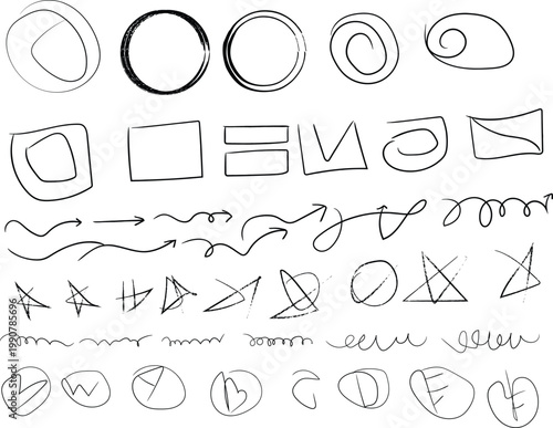 hand drawn brush design