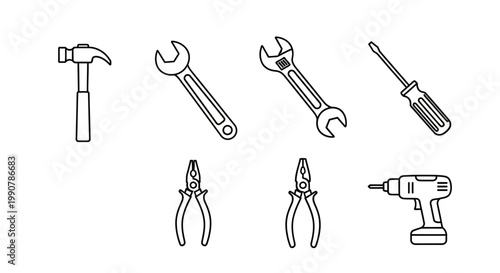 Essential Hand Tools Collection for Home Improvement and Repair Projects.