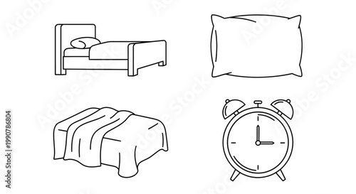 Bed and Morning Routine Objects.