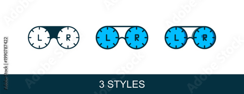 Filled outline Contact lens container icon isolated on white background. Eyesight care, lens hygiene container. Vector