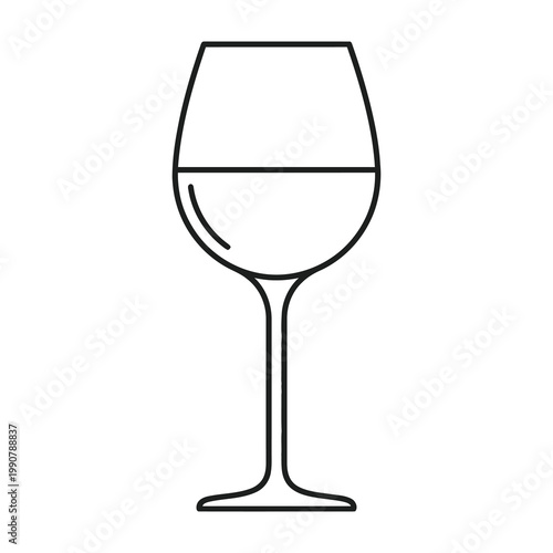 Wine glass with liquid inside
