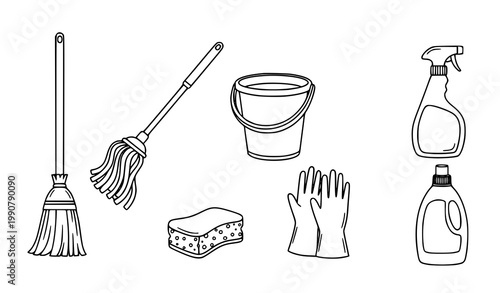 Minimalist Cleaning Essentials Set for Home Maintenance & Organization