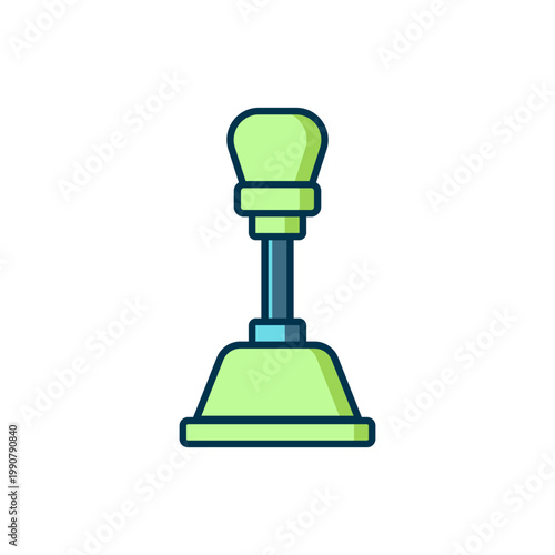 Filled outline Gear shifter icon isolated on white background. Manual transmission icon. Flat filled outline style with shadow. Vector