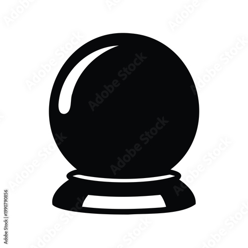 Mystical crystal ball revealing hidden secrets of the future and fortune telling
