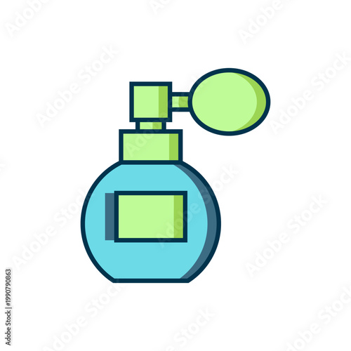 Filled outline Perfume icon isolated on white background. Flat filled outline style with shadow. Vector