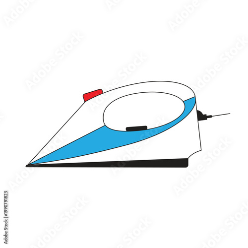 illustration of a non-stick electric iron