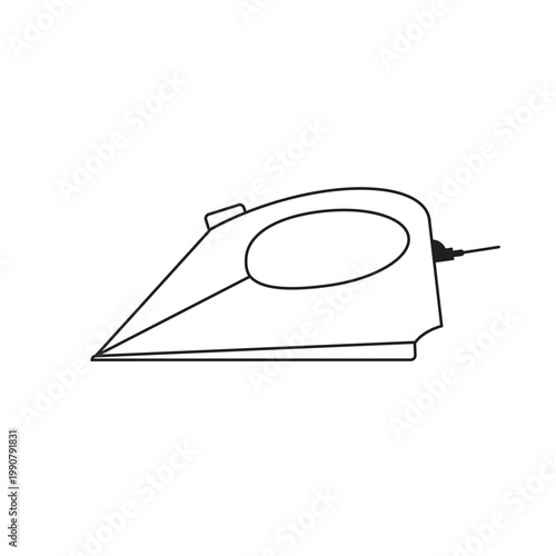 illustration of a non-stick electric iron