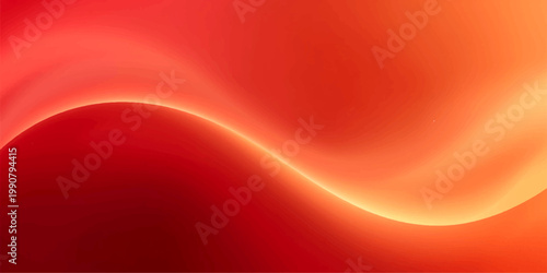 A futuristic red and orange wave background features flowing light lines and fractal patterns in a dynamic motion design to create a colorful abstract vector texture wallpaper
