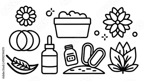 Natural beauty and organic skincare items for wellness and pampering