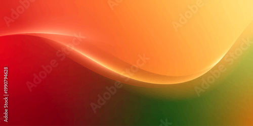 A vibrant abstract vector illustration featuring a bright orange and yellow gradient wave design with fiery red curves and golden energy lines for a modern artistic wallpaper backdrop