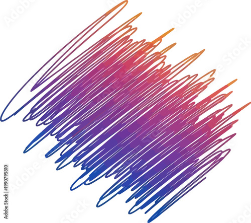 Colorful gradient pencil drawing lines.