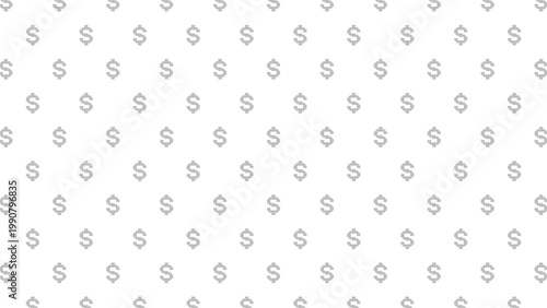 Pixel Art Gray Dollar Sign Pattern Background
