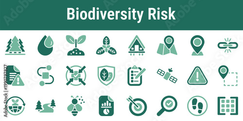 High potential visuals for nature related risk assessment site review and biodiversity disclosure workflows Suitable for dashboards reports supply chain reviews and ESG platforms