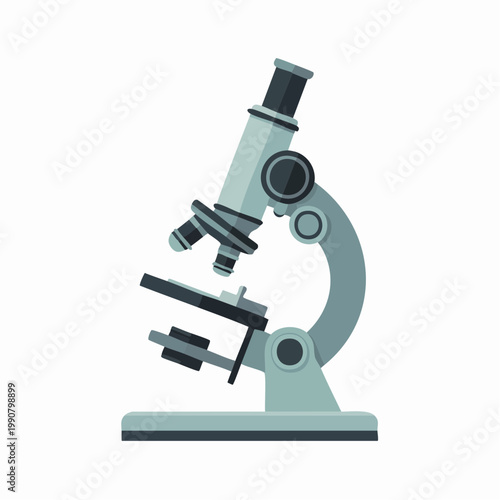 Modern illustration of a laboratory microscope equipment