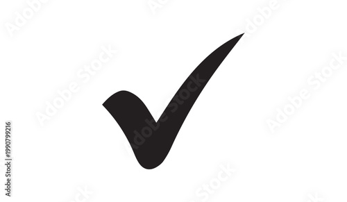 Check Mark Icon Black Tick Symbol Approval Verified Correct Yes Simple Minimal Vector Design