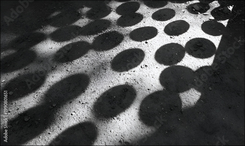 Abstract Shadows on Textured Surface in Black and White.