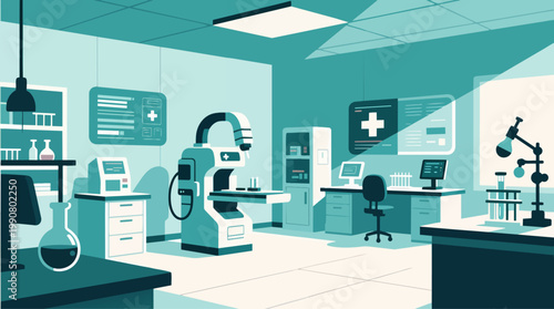 Medical Innovation Lab With Diagnostic Device and Clean Geometry