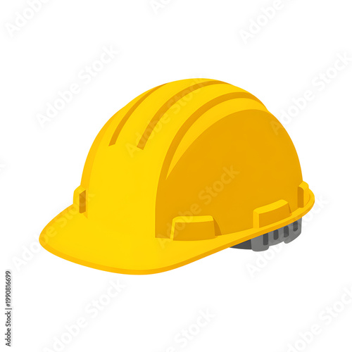 yellow hard hat or industrial worker helmet icon for international labor day celebration 