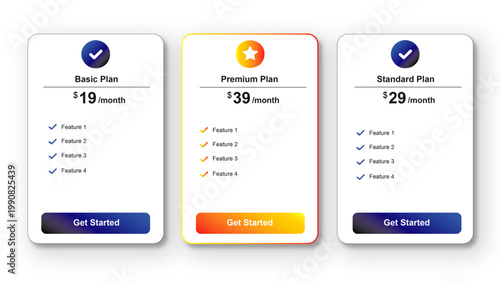 Modern Pricing Table UI Kit – SaaS Pricing Cards